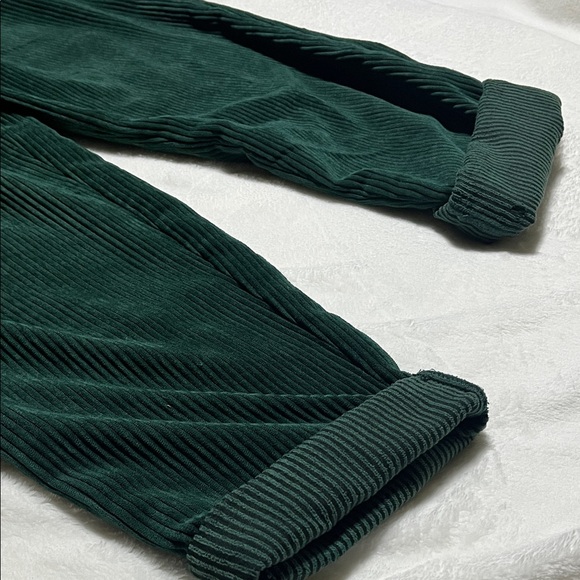 Topshop Dark Green Corduroy Trousers - Picture 3 of 4